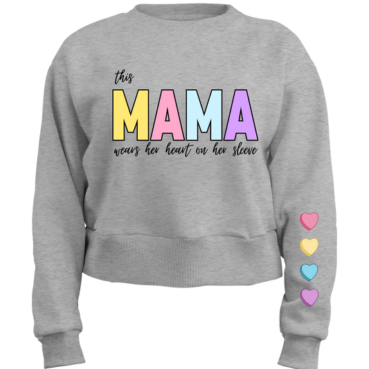 Mama Sweatshirt ADD KIDS NAMES TO THE NOTES OF THE ORDER FOR THE HEARTS ON THE SLEEVE